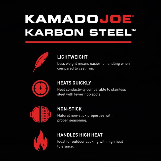 Kamado Joe - Karbon steel paella pan