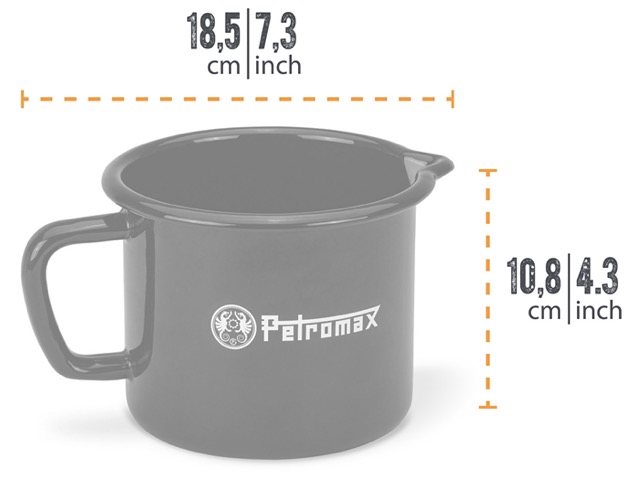 Petromax - Emaille Melkan Zwart 1L