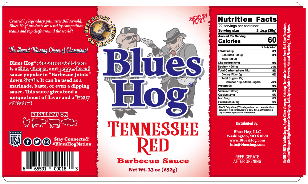 Blues Hog - Tennessee Red BBQ Sauce - squeeze bottle