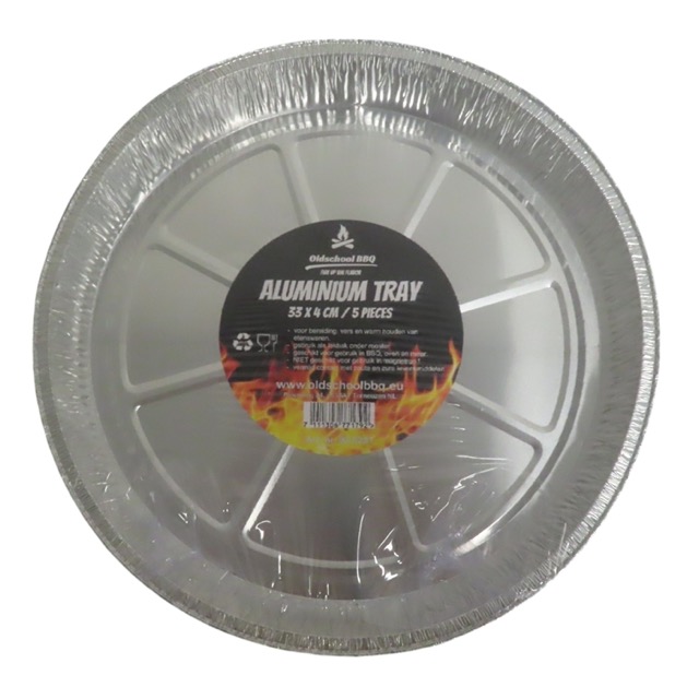 Oldschool - ronde aluminium tray - dia 33cm