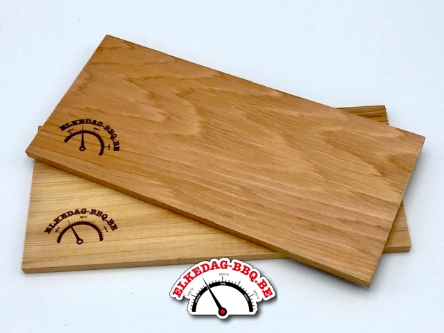 ELKEDAG-BBQ - 2 x Ceder houten rookplank