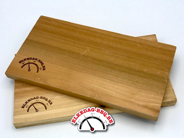 ELKEDAG-BBQ - 2  x Ceder houten rookplank (dik)