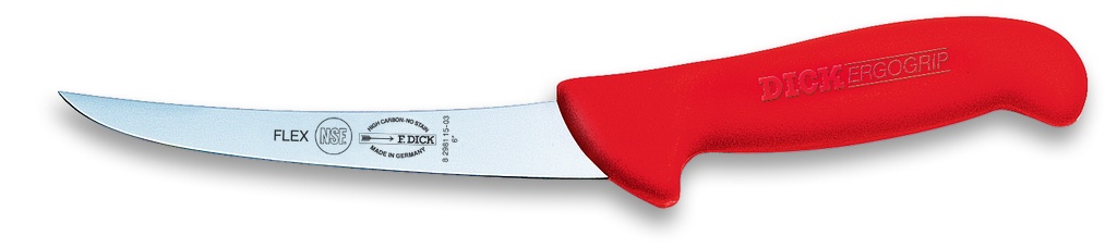 F. Dick - Semiflex Uitbeenmes - Ergogrip - 15cm - rood