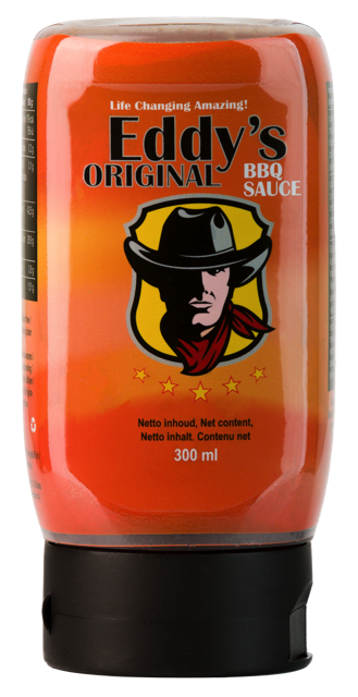 [EDB-001267] Eddy’s Original BBQ Sauce knijpfles klein