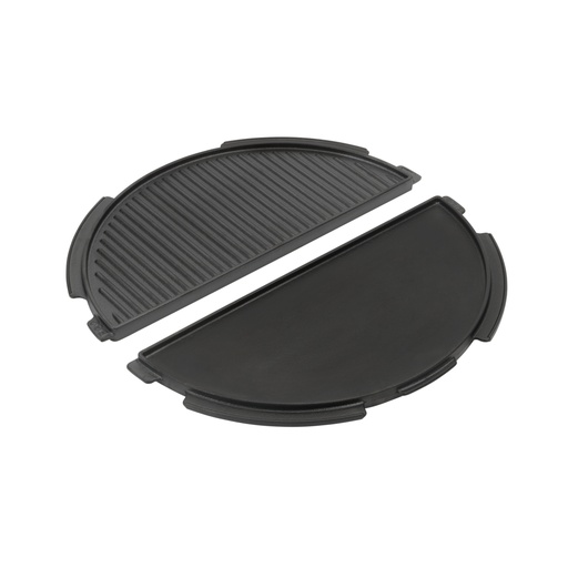 [EDB-001379] Big Green Egg - Gietijzer -  Half Moon Cast Iron Plancha Griddle- Large