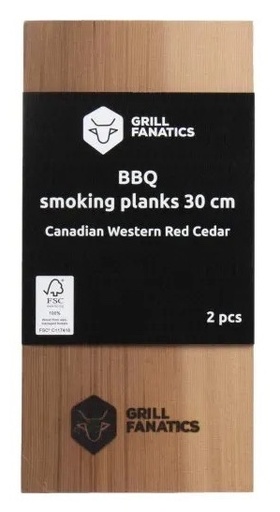 Grill Fanatics -  Rookplank Kers - 30cm (kopie)